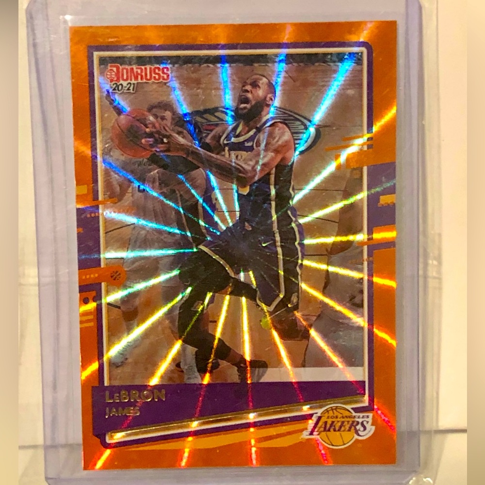 2020-21 Donruss Optic Orange Laser LeBron James SP Los Angeles Lakers